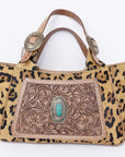 American Darling Hand Tooled Hair On Genuine Leather Women Bag Western Handbag Purse
