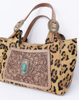 American Darling Hand Tooled Hair On Genuine Leather Women Bag Western Handbag Purse