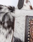 American Darling Hand Tooled Hair On Genuine Leather Women Bag Western Handbag Purse
