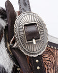 American Darling Hand Tooled Hair On Genuine Leather Women Bag Western Handbag Purse