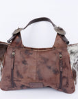 American Darling Hand Tooled Hair On Genuine Leather Women Bag Western Handbag Purse