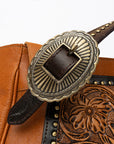 American Darling Hand Tooled Hair On Genuine Leather Women Bag Western Handbag Purse