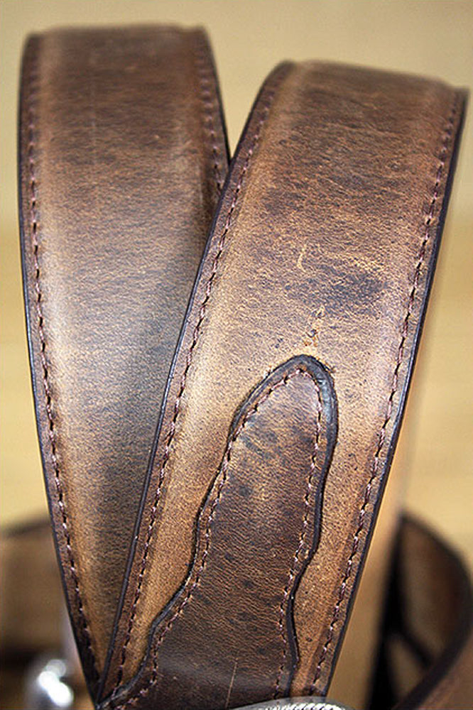 3D Crazy Correct Brown Men&#39;S Western Basic Leather Belt