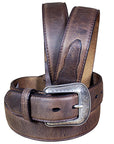 3D Crazy Correct Brown Men'S Western Basic Leather Belt
