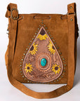 American Darling ADBGM304A Cross Body I Hand Tooled Genuine Leather Women Bag Western Handbag Purse