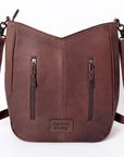 American Darling Hand Tooled Hair On Genuine Leather Women Bag Western Handbag Purse
