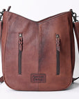American Darling Hand Tooled Hair On Genuine Leather Women Bag Western Handbag Purse