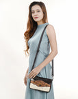 American Darling Cross Body I Hand Tooled Hair-On Genuine Leather Women Bag Western Handbag Purse