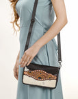 American Darling Cross Body I Hand Tooled Hair-On Genuine Leather Women Bag Western Handbag Purse