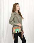 American Darling Cross Body Hand Tooled Saddle Blanket Genuine Leather Women Bag Western Handbag Purse