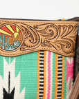 American Darling Cross Body Hand Tooled Saddle Blanket Genuine Leather Women Bag Western Handbag Purse