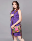 American Darling Cross Body Hand Tooled Saddle Blanket Genuine Leather Women Bag Western Handbag Purse