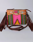 American Darling Cross Body Hand Tooled Saddle Blanket Genuine Leather Women Bag Western Handbag Purse