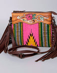 American Darling Cross Body Hand Tooled Saddle Blanket Genuine Leather Women Bag Western Handbag Purse