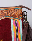 American Darling Cross Body Hand Tooled Saddle Blanket Genuine Leather Women Bag Western Handbag Purse