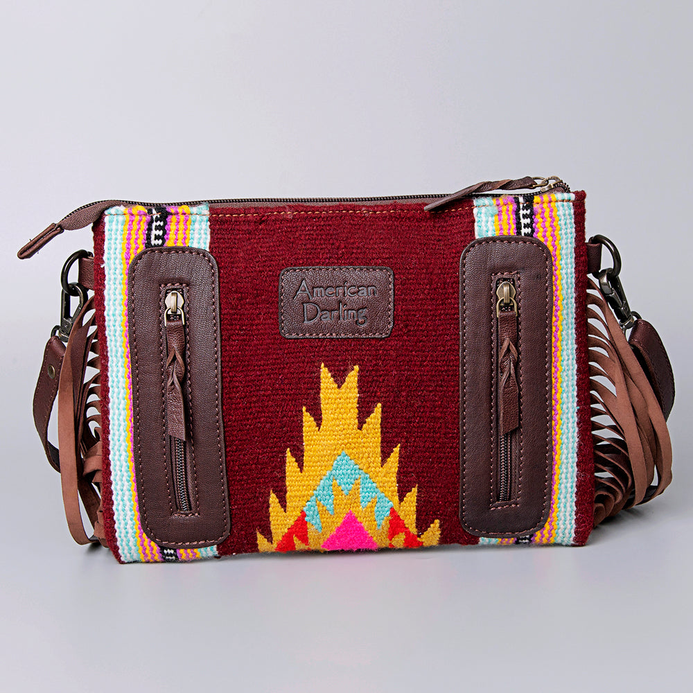 American Darling Cross Body Hand Tooled Saddle Blanket Genuine Leather Women Bag Western Handbag Purse