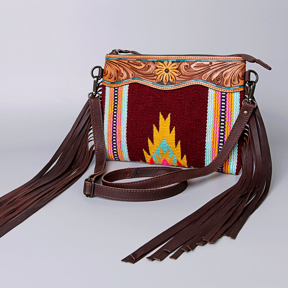 American Darling Cross Body Hand Tooled Saddle Blanket Genuine Leather Women Bag Western Handbag Purse