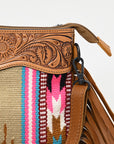 American Darling Cross Body Hand Tooled Saddle Blanket Genuine Leather Women Bag Western Handbag Purse
