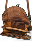 ADBG829G American Darling Hand Tooled Saddle Blanket Genuine Leather Women Bag Western Handbag Purse