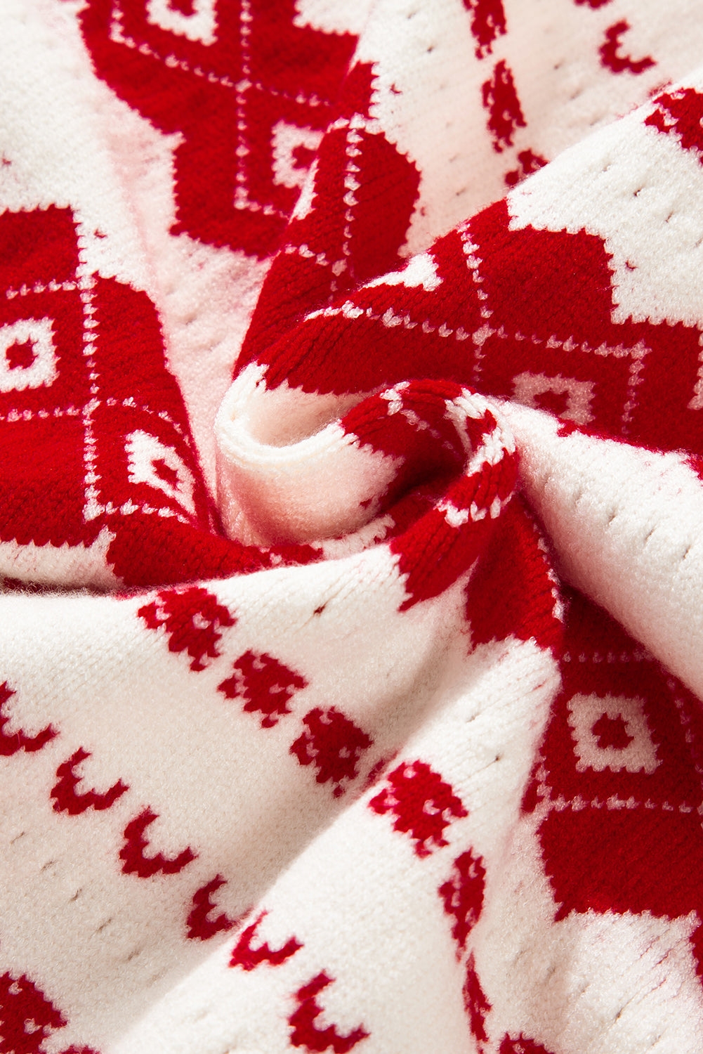 Christmas Western Geometric Crew Neck Sweater