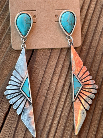 Silver & Turquoise Earrings