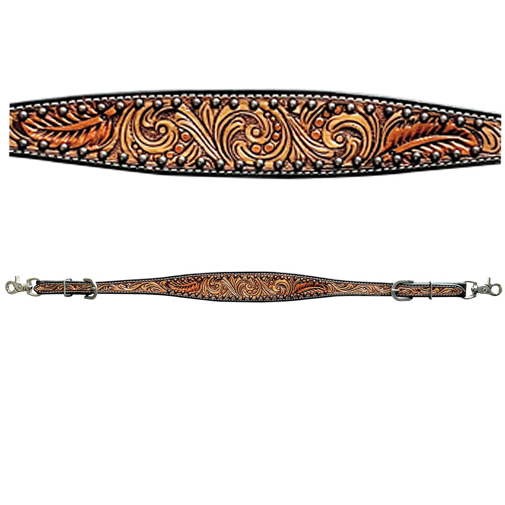 Bar H Equine Genuine Western American Leather Horse Premium Headstall &amp; Breast Collar Set
