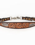 Bar H Equine Genuine Western American Leather Horse Premium Headstall & Breast Collar Set
