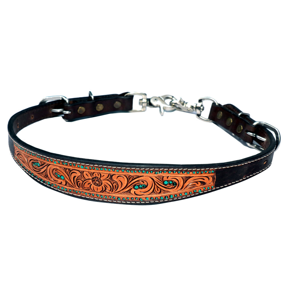 Bar H Equine Genuine Western American Leather Horse Premium Headstall &amp; Breast Collar Set