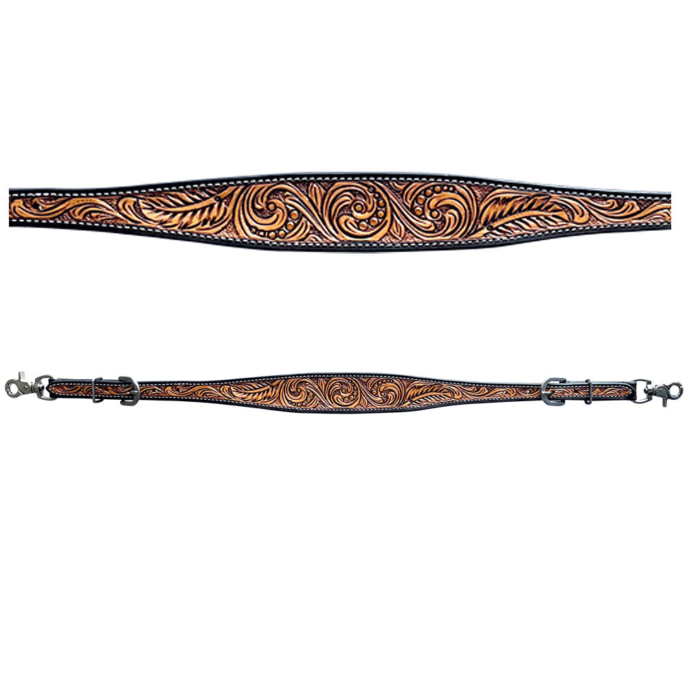 Bar H Equine Genuine Western American Leather Horse Premium Headstall &amp; Breast Collar Set