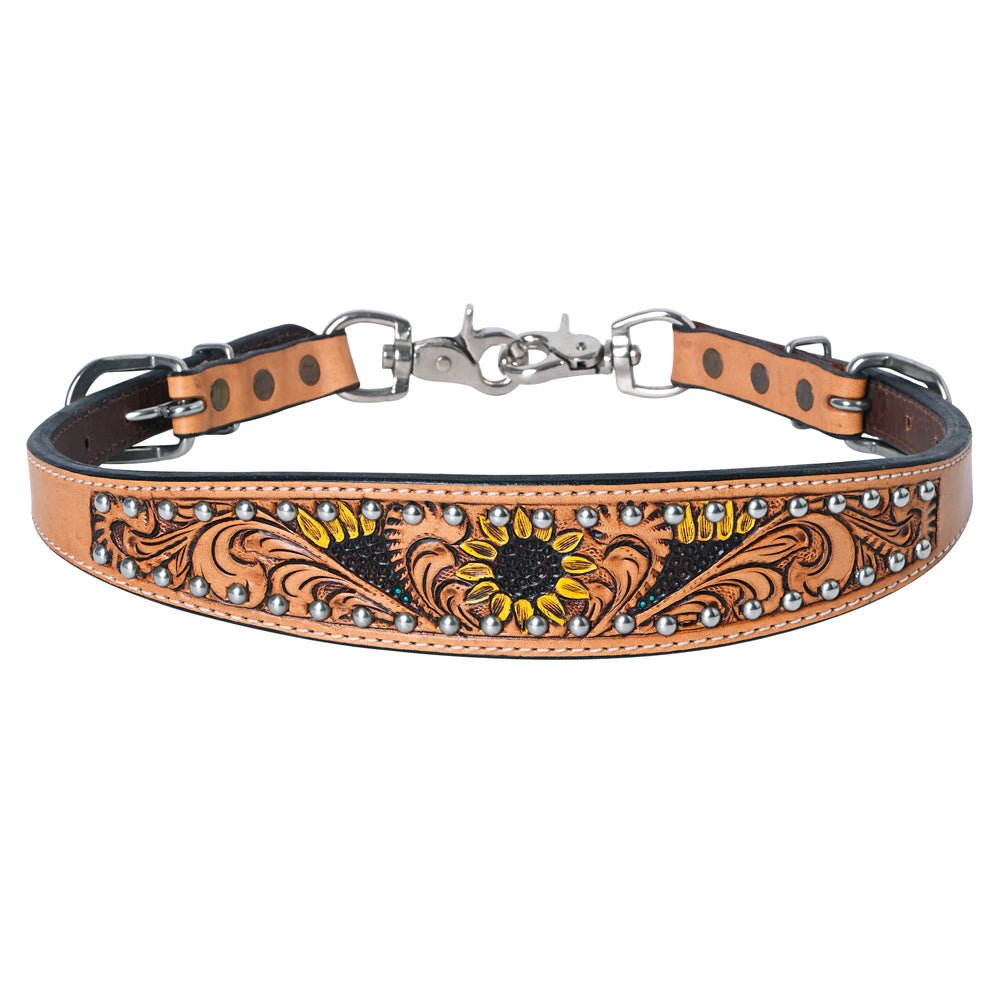 Bar H Equine Genuine Western American Leather Horse Premium Headstall &amp; Breast Collar Set