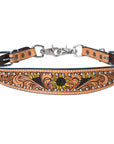 Bar H Equine Genuine Western American Leather Horse Premium Headstall & Breast Collar Set