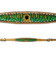 Bar H Equine Genuine Western American Leather Horse Premium Headstall & Breast Collar Set