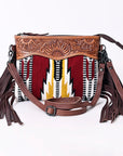 American Darling Cross Body Hand Tooled Saddle Blanket Genuine Leather Women Bag Western Handbag Purse