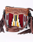 American Darling Cross Body Hand Tooled Saddle Blanket Genuine Leather Women Bag Western Handbag Purse