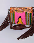 American Darling Cross Body Hand Tooled Saddle Blanket Genuine Leather Women Bag Western Handbag Purse