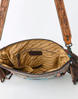 American Darling ADBGZ700 Crossbody Hand Tooled Saddle Blanket Genuine Leather Women Bag Western Handbag Purse