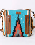 American Darling ADBGZ702 Crossbody Hand Tooled Saddle Blanket Genuine Leather Women Bag Western Handbag Purse