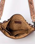 American Darling ADBGZ710 Crossbody Hand Tooled Saddle Blanket Genuine Leather Women Bag Western Handbag Purse