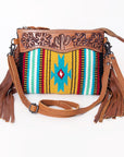 American Darling Cross Body Hand Tooled Saddle Blanket Genuine Leather Women Bag Western Handbag Purse