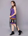American Darling Cross Body Hand Tooled Saddle Blanket Genuine Leather Women Bag Western Handbag Purse