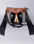 American Darling Cross Body Hand Tooled Saddle Blanket Genuine Leather Women Bag Western Handbag Purse