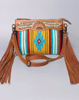 American Darling Cross Body Hand Tooled Saddle Blanket Genuine Leather Women Bag Western Handbag Purse