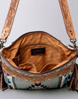 American Darling ADBGZ699 Crossbody Hand Tooled Saddle Blanket Genuine Leather Women Bag Western Handbag Purse