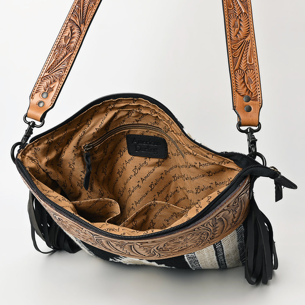 American Darling ADBGZ701 Crossbody Hand Tooled Saddle Blanket Genuine Leather Women Bag Western Handbag Purse