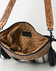 American Darling ADBGZ701 Crossbody Hand Tooled Saddle Blanket Genuine Leather Women Bag Western Handbag Purse
