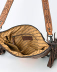 American Darling ADBGZ712 Crossbody Hand Tooled Saddle Blanket Genuine Leather Women Bag Western Handbag Purse