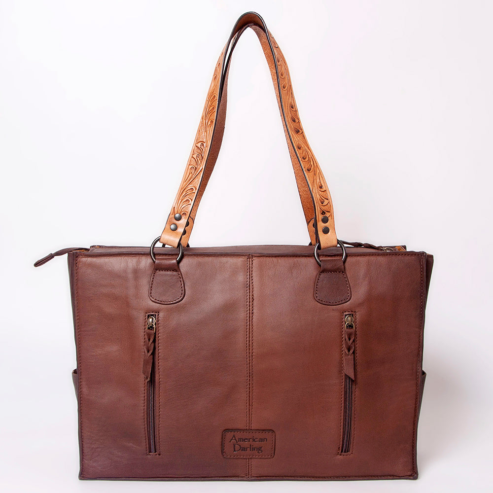 American Darling Tote Hand Tooled Saddle Blanket Genuine Leather Women Bag Western Handbag Purse