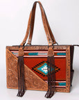 American Darling Tote Hand Tooled Saddle Blanket Genuine Leather Women Bag Western Handbag Purse