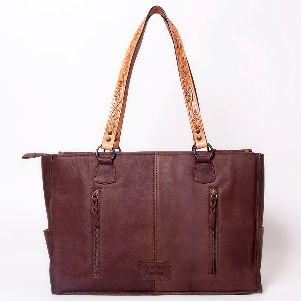 American Darling Tote Hand Tooled Saddle Blanket Genuine Leather Women Bag Western Handbag Purse