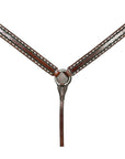 HILASON Western American Leather Horse Headstall & Breast Collar Tack Set Dark Brown With Buckstich